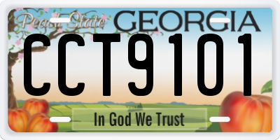 GA license plate CCT9101