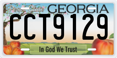 GA license plate CCT9129