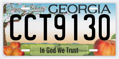 GA license plate CCT9130