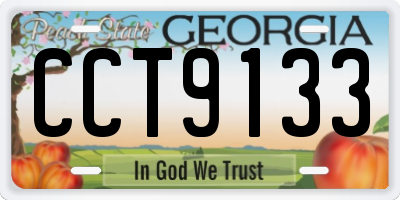 GA license plate CCT9133