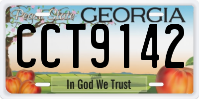 GA license plate CCT9142