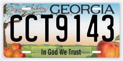 GA license plate CCT9143