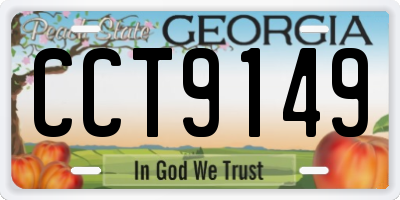 GA license plate CCT9149