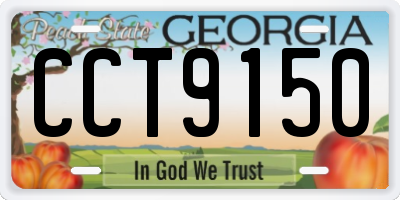 GA license plate CCT9150