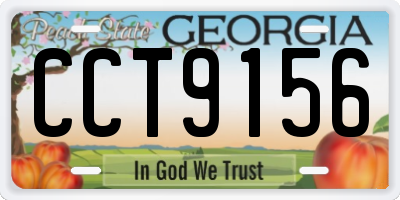 GA license plate CCT9156