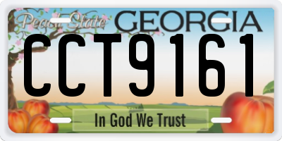 GA license plate CCT9161