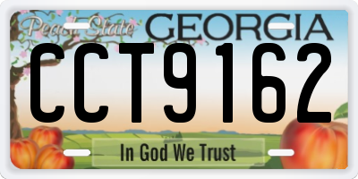 GA license plate CCT9162