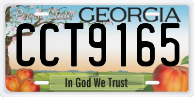 GA license plate CCT9165