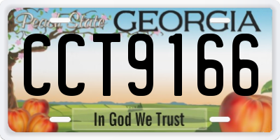 GA license plate CCT9166
