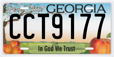 GA license plate CCT9177