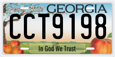 GA license plate CCT9198