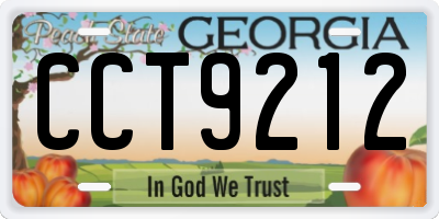GA license plate CCT9212