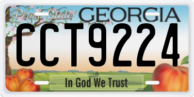GA license plate CCT9224