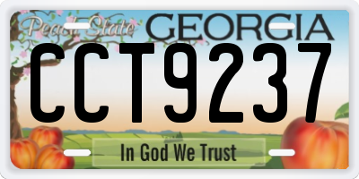 GA license plate CCT9237