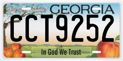 GA license plate CCT9252