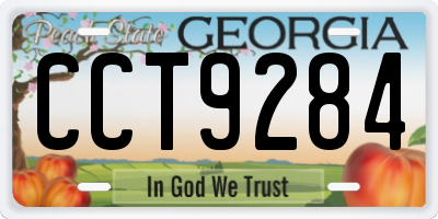 GA license plate CCT9284