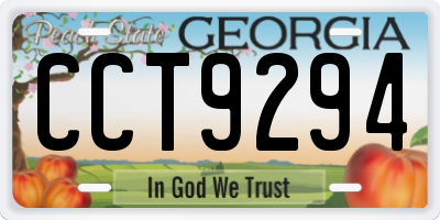GA license plate CCT9294