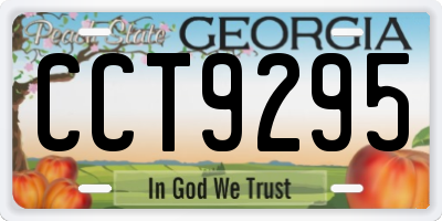 GA license plate CCT9295