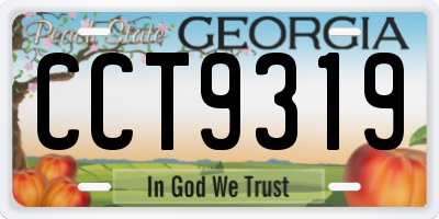GA license plate CCT9319