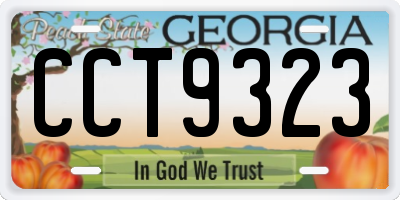 GA license plate CCT9323