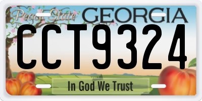 GA license plate CCT9324