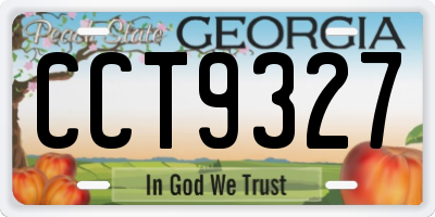 GA license plate CCT9327