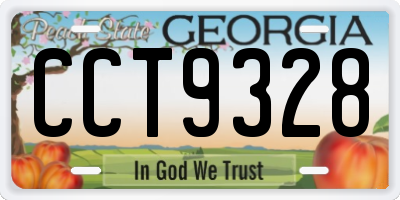 GA license plate CCT9328