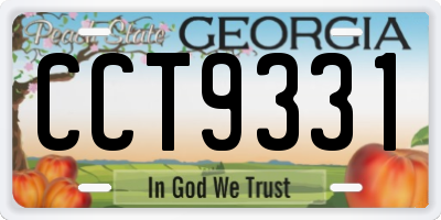 GA license plate CCT9331