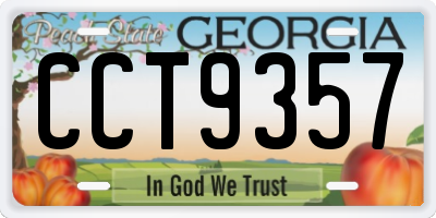 GA license plate CCT9357