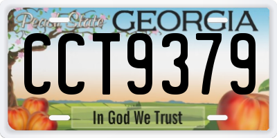 GA license plate CCT9379