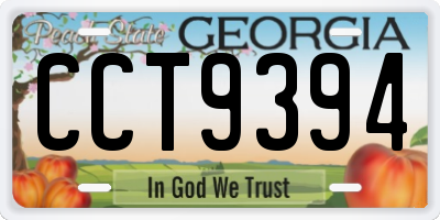 GA license plate CCT9394
