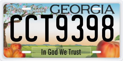 GA license plate CCT9398