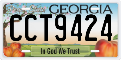 GA license plate CCT9424