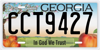GA license plate CCT9427