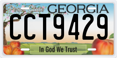 GA license plate CCT9429