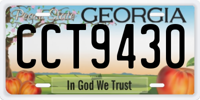 GA license plate CCT9430