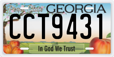 GA license plate CCT9431