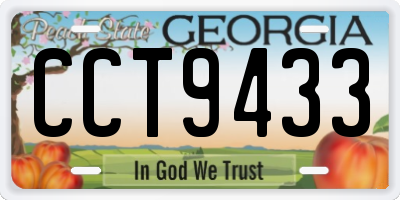 GA license plate CCT9433