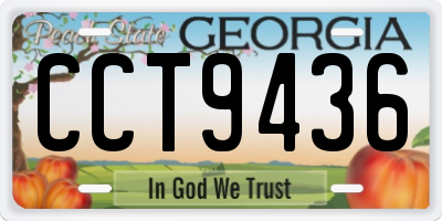 GA license plate CCT9436