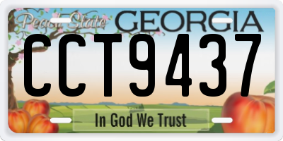 GA license plate CCT9437