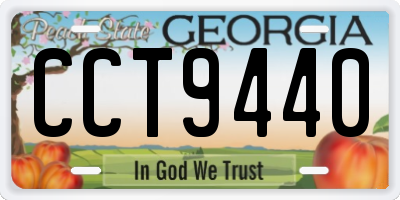 GA license plate CCT9440