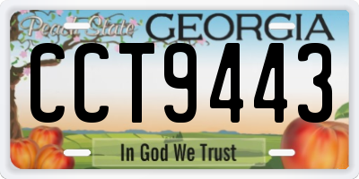 GA license plate CCT9443