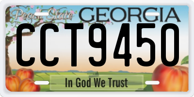 GA license plate CCT9450
