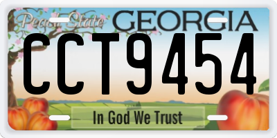 GA license plate CCT9454