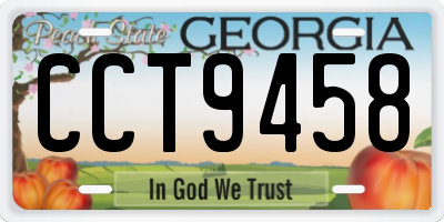 GA license plate CCT9458