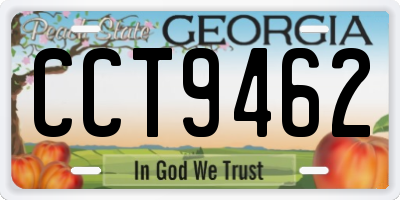 GA license plate CCT9462