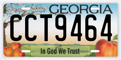 GA license plate CCT9464