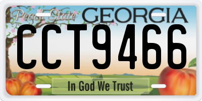 GA license plate CCT9466