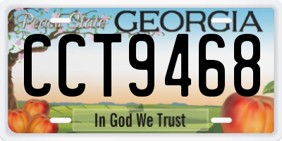 GA license plate CCT9468