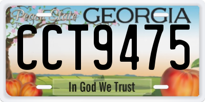 GA license plate CCT9475